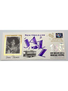 New Orleans Jazz Fest (RARE MINT) - Irma Thomas - 1992 U.S. Postal FDC Cachet